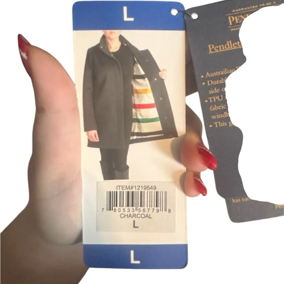 🐨🐨🐨 Ladies Pendleton Cascade Wool Coat Size L 🐨🐨🐨 - Picture 3 of 11